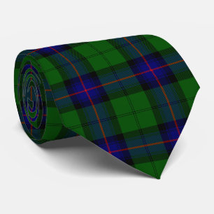 Armstrong tartan blue and green plaid tie