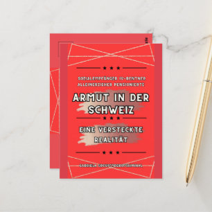 "Armut in der Schweiz: Eine versteckte Realität"** Postcard