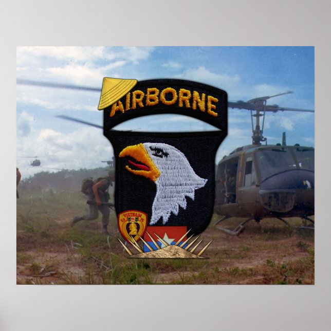 Army 101st ABN Div Screaming Eagles Patch Poster (Front)