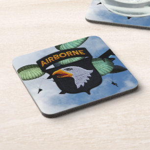 Army 101st Abn Div Screaming Eagles Veterans Coaster