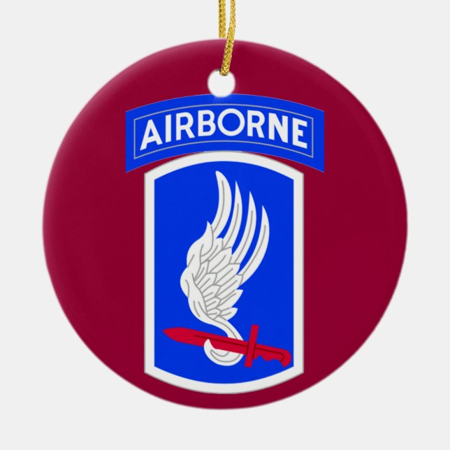 Army 173rd Brigade Combat Team Ceramic Ornament (Front)