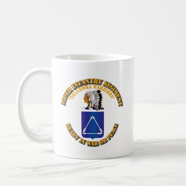 Army - 180th Infantry Regiment - COA Coffee Mug (Left)