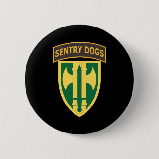 Army - 18th MP Brigade - Sentry Dogs Tab wo Txt 6 Cm Round Badge