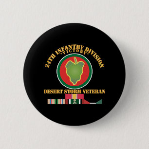 Army - 24th Infantry Division - Desert Storm Veter 6 Cm Round Badge