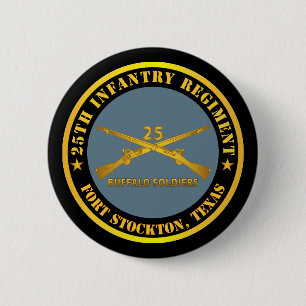 Army - 25th Infantry Regiment - Fort Stockton, TX 6 Cm Round Badge