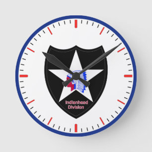 Army 2nd Infantry Division Round Clock