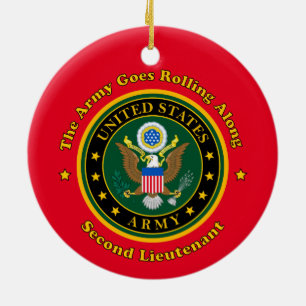 Army 2nd Lieutenant Christmas Ornament