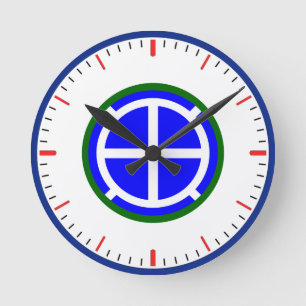 Army 35th Infantry Division Round Clock