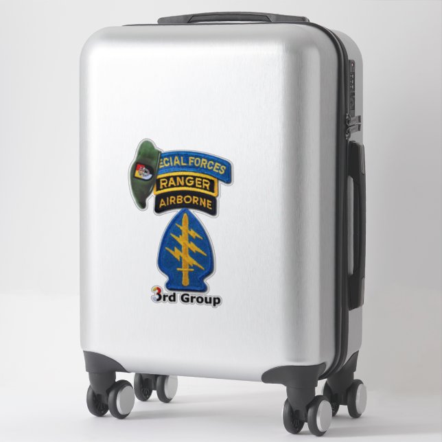 Army 3rd Special Forces Group SFG contour stickers (Suitcase)