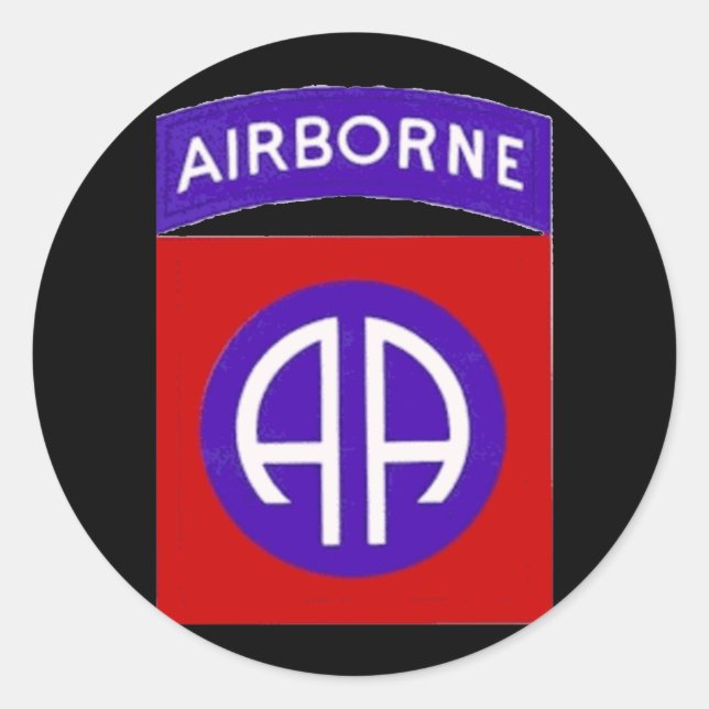 Army 82nd Airborne Classic Round Sticker (Front)
