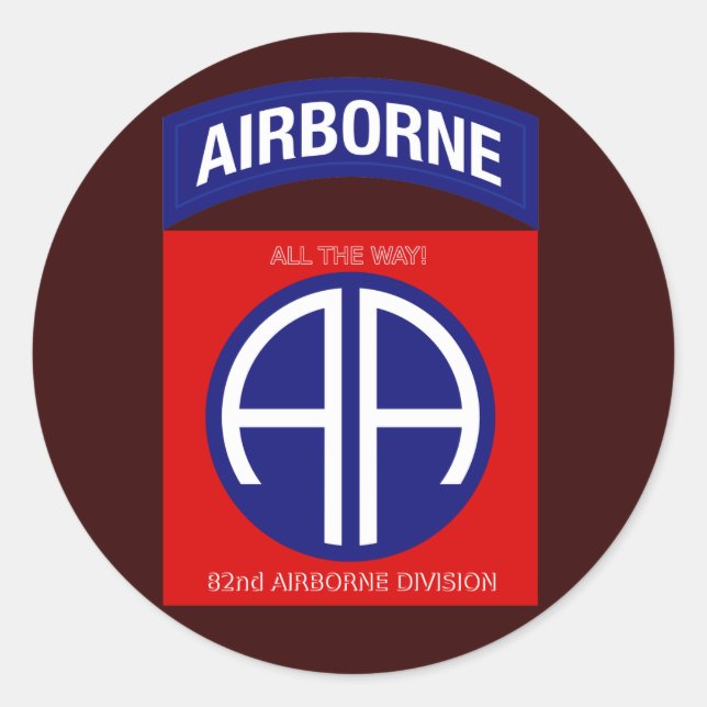 Army 82nd Airborne Division Classic Round Sticker (Front)