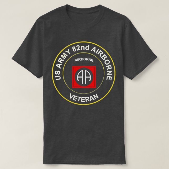 Army 82nd Airborne Division Paratrooper Veteran Fl T-Shirt (Design Front)
