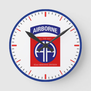 Army 82nd Airborne Division Round Clock