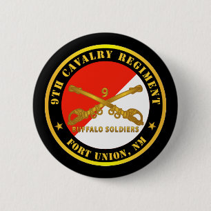 Army - 9th Cavalry Regiment - Fort Union, NM - Bu 6 Cm Round Badge