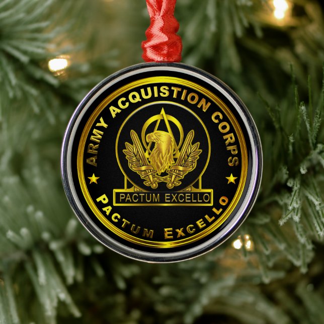 Army Acquisition Corps Metal Ornament (Tree)