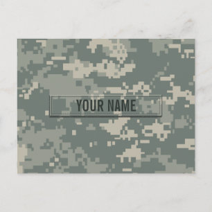 Army ACU Camouflage Customisable Postcard