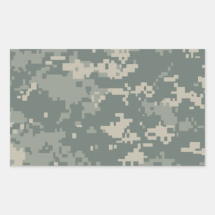 Army ACU Camouflage Rectangular Sticker