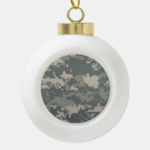 ARMY ACU CERAMIC BALL CHRISTMAS ORNAMENT