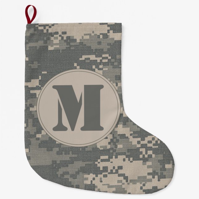 ARMY ACU Digital Camo Camouflag Christmas Stocking (Front)