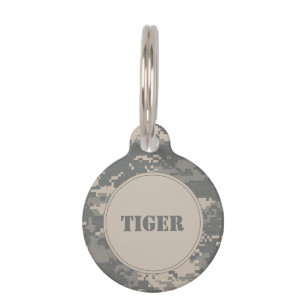 ARMY ACU Digital Camo Camouflage Pet Name Tag