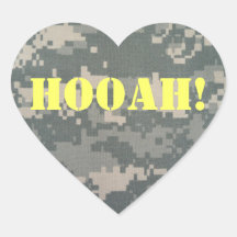 Army ACU HOOAH! HEART