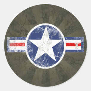 Army Air Corps Vintage Classic Round Sticker