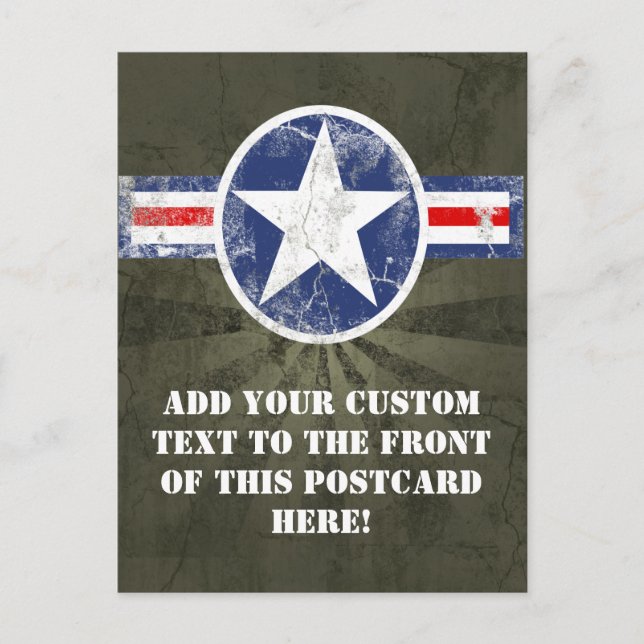 Army Air Corps Vintage Postcard (Front)