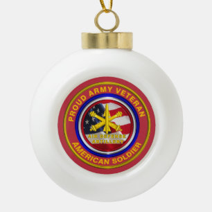 Army Air Defence Artillery Veteran Christmas Ceramic Ball Christmas Ornament