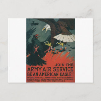 Army Air Service circa 1917 Postcard