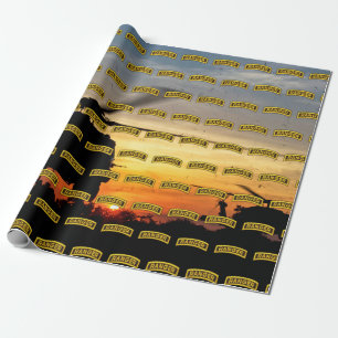 Army airborne rangers fort benning patch wrapping paper