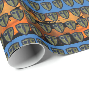Army airborne rangers fort benning patch wrapping paper
