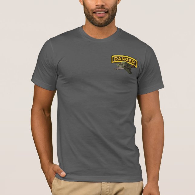 Army Airborne Rangers LRRPS Recon LRRP Veterans T-Shirt (Front)