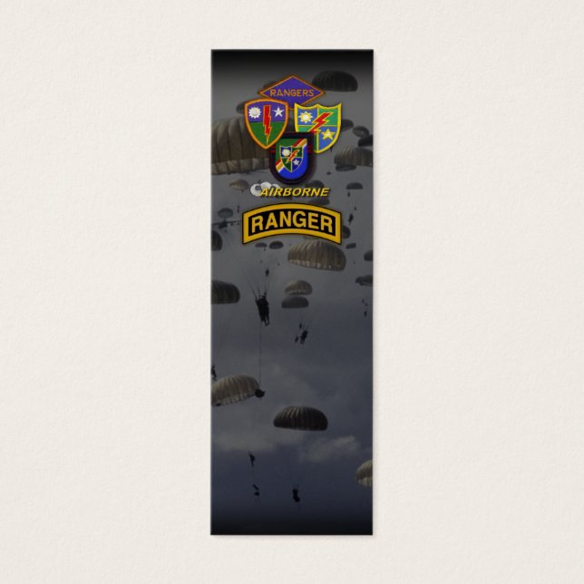 Army airborne rangers veteran patch bookmarkers (Front)