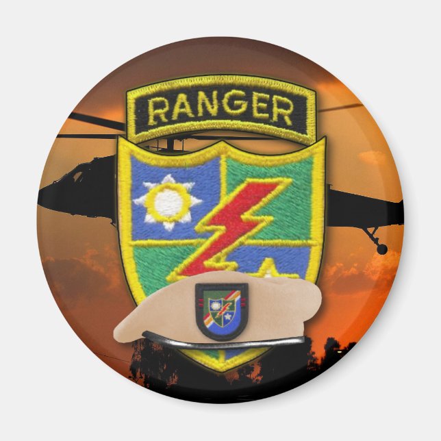 Army Airborne Rangers Veterans Vets LRRP Recon Magnet (Front)