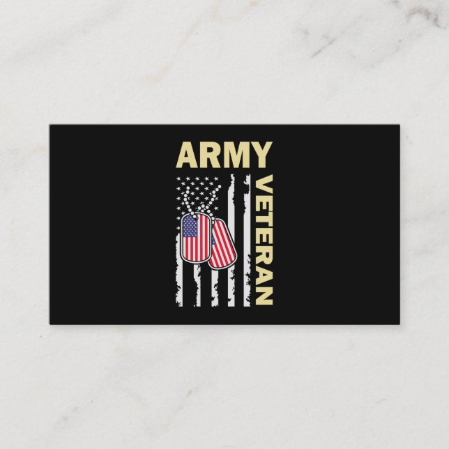 Army American By Birth Veteran By Choice Business Card (Front)
