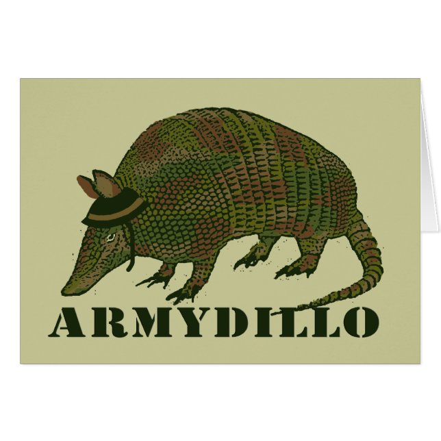 Army Armadillo Card (Front Horizontal)