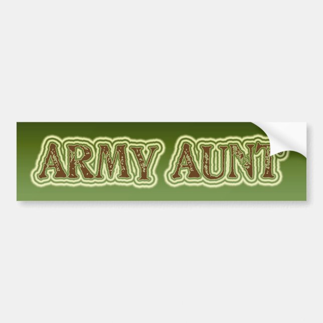 Army Aunt Bumper Sticker (Front)