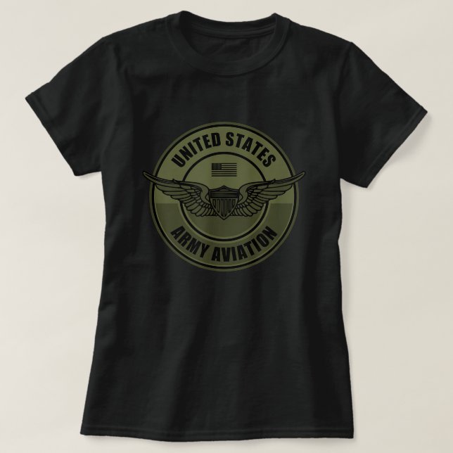 Army Aviation - Army Aviator Wings T-Shirt (Design Front)