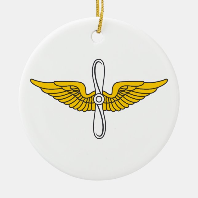 ARMY AVIATION CERAMIC TREE DECORATION (Front)