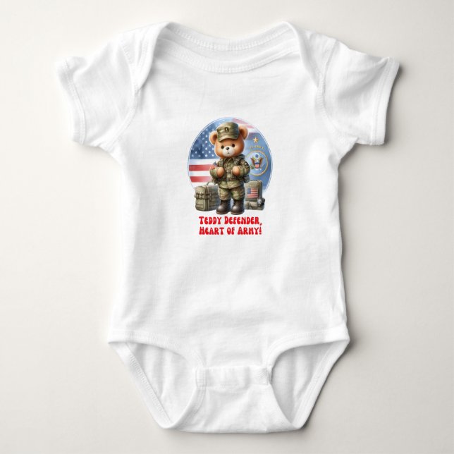 Army Baby Clothes for Boys and Girls Baby Bodysuit (Front)