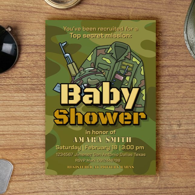 Army Baby Shower Invitation (Creator Uploaded)