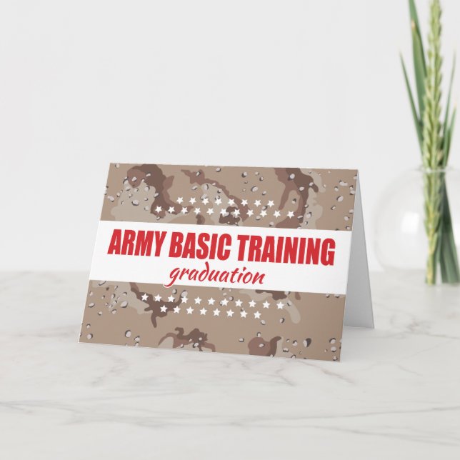 Army Basic Training Graduation Congratulations Card (Front)