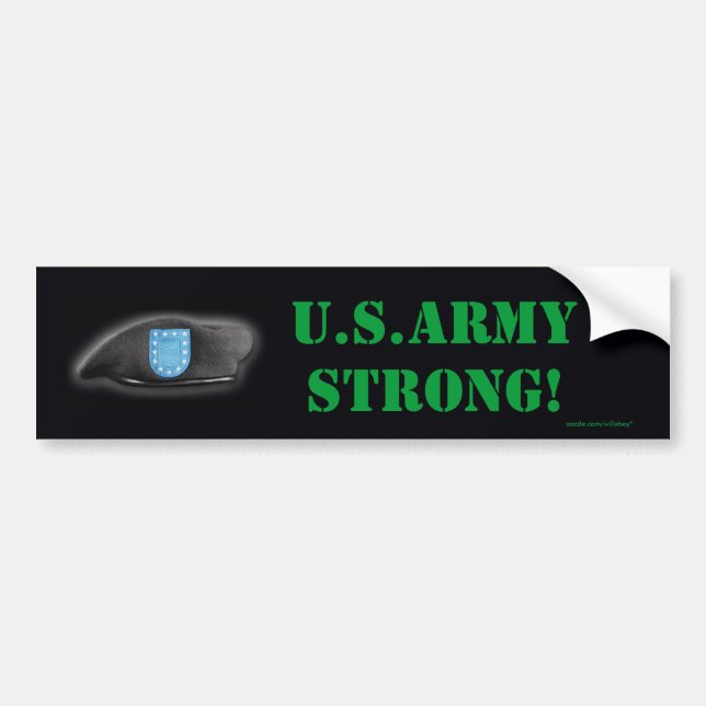 army beret flash units bumper sticker (Front)