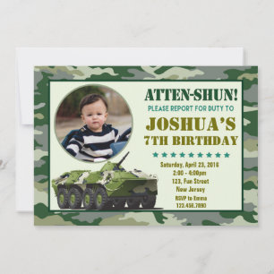 Army Birthday invitation