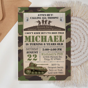 Army Birthday Invitation
