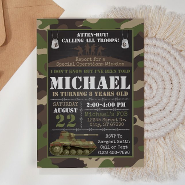 Army Birthday Invitation (Creator Uploaded)