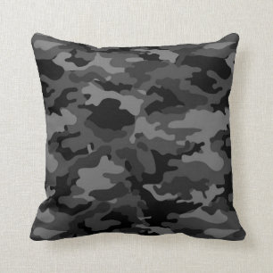 Army Black Camo Camouflage #1 Pillow Pillows