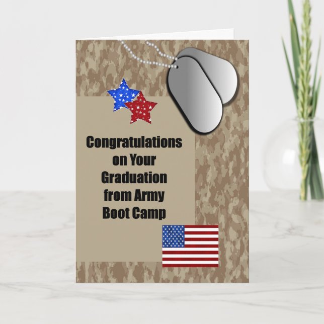 Army Boot Camp Graduation Congratulations Card (Front)