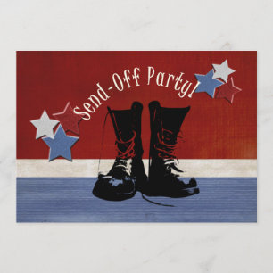 Army Boots Send-Off Party Invitation