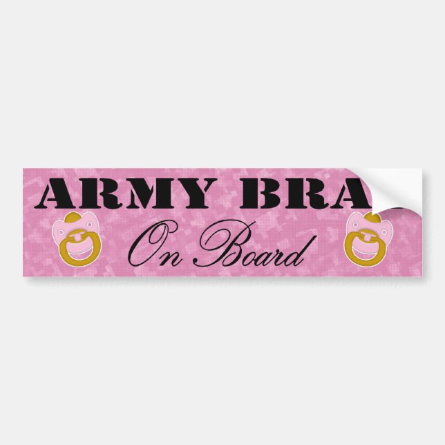 Army Brat On Board (Window Sticker) Bumper Sticker (Front)
